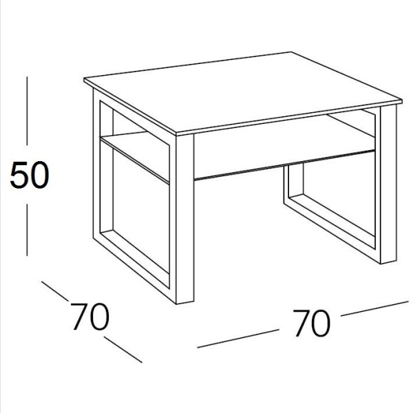 Mesa de Centro Mini Plain: de cristal y acero | Venta de Muebles Online 2