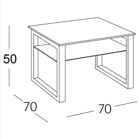 Mesa de Centro Mini Plain: de cristal y acero | Venta de Muebles Online