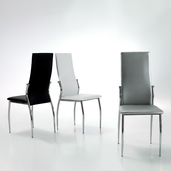 Silla Tapizada Boston Negra | Venta de Muebles Online 2