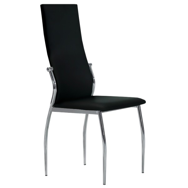 Silla Tapizada Boston Negra | Venta de Muebles Online