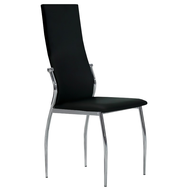Silla Tapizada Boston Negra | Venta de Muebles Online