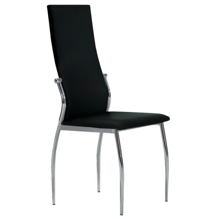 Silla Tapizada Boston Negra | Venta de Muebles Online