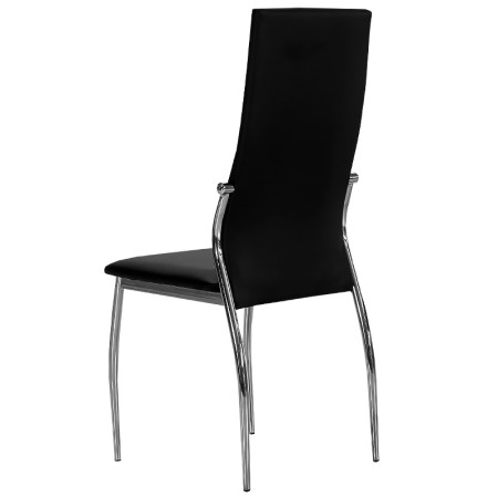 Silla Tapizada Boston Negra | Venta de Muebles Online