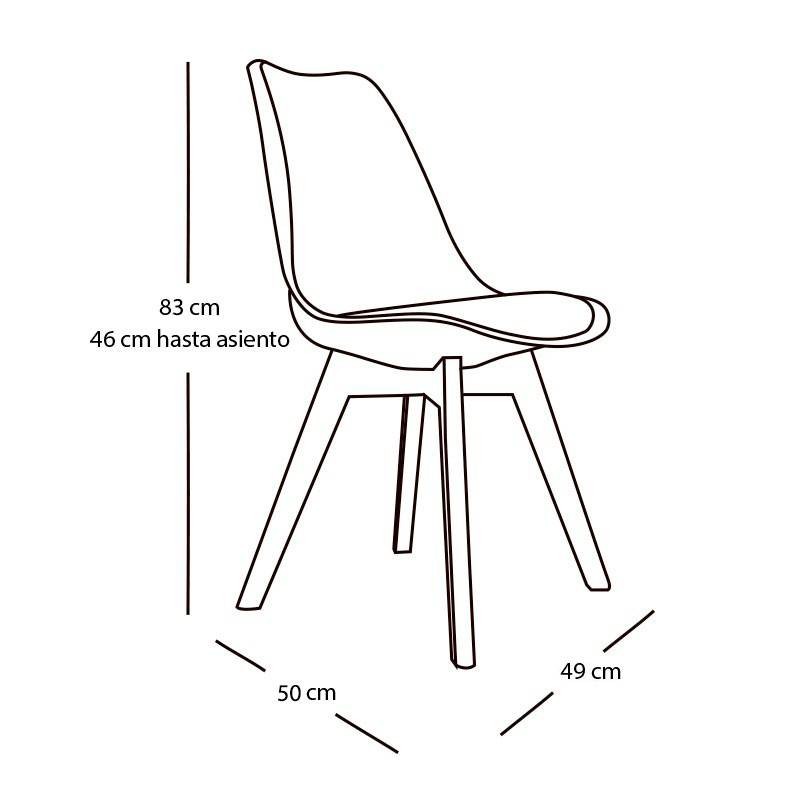 Silla nórdica vainilla hogar | Venta de Muebles Online