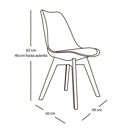 Silla New Tower Wood Gris Extra Quality | Venta de Muebles Online