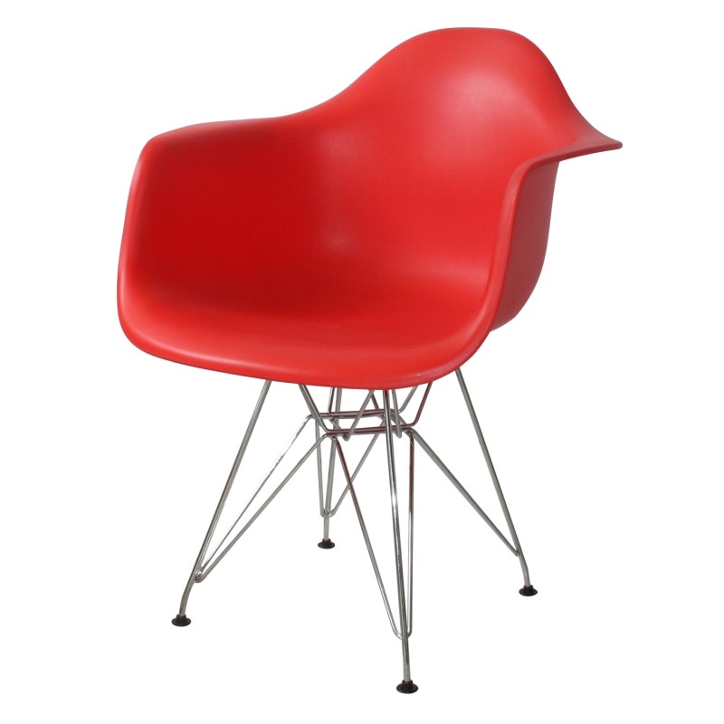 SILLÓN TOWER CHROME con reposabrazos | Rojo, Gris, Negro y Aguamarina