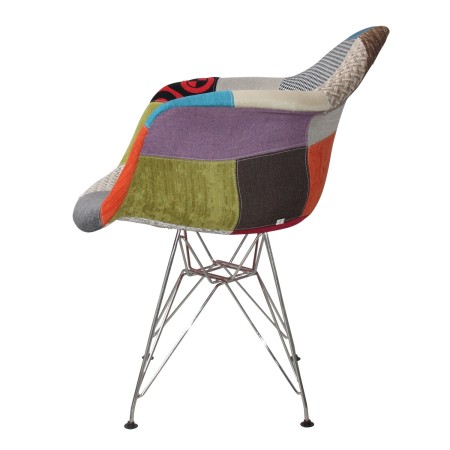 SILLÓN TOWER CHROME PATCHWORK | Venta de Muebles Online