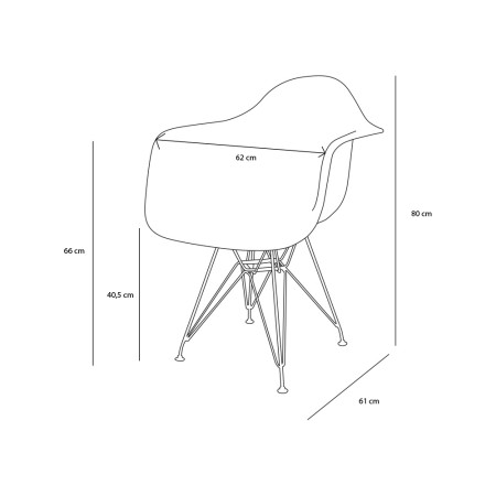 Pack 4 Sillones Tower Chrome Rojos | Venta de Muebles Online