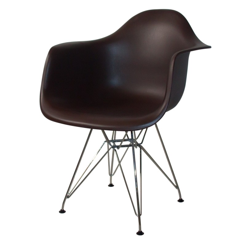Set de 4 sillones color chocolate
