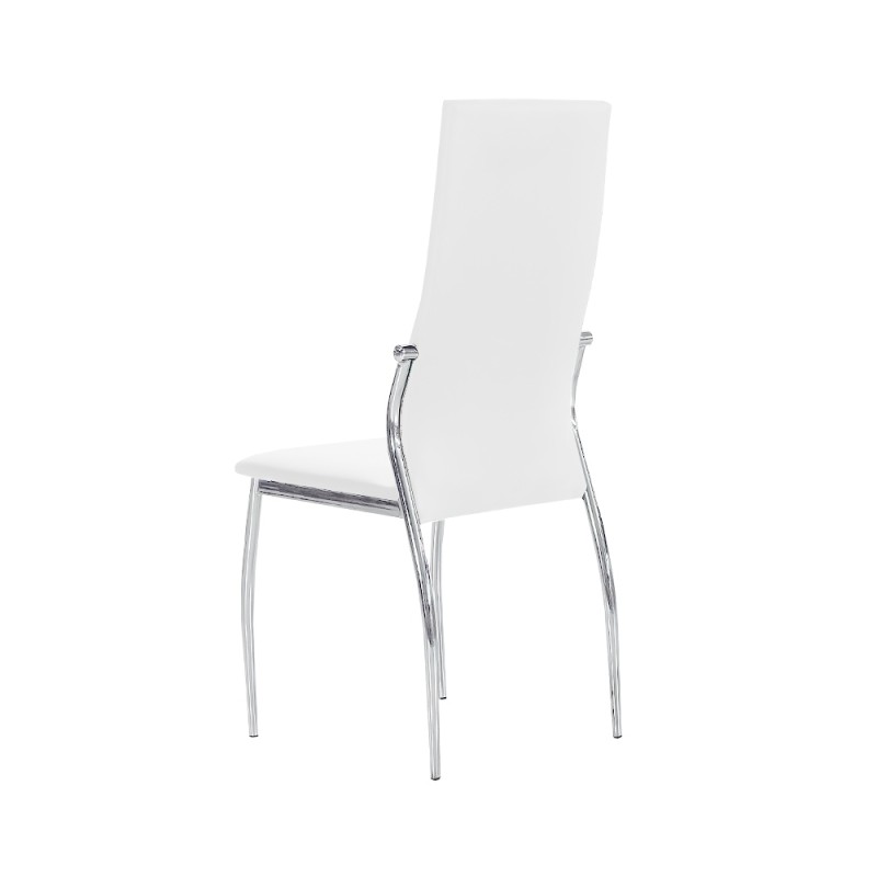 Silla Tapizada Boston Pack 4 Unidades Blancas | Venta de Muebles Online