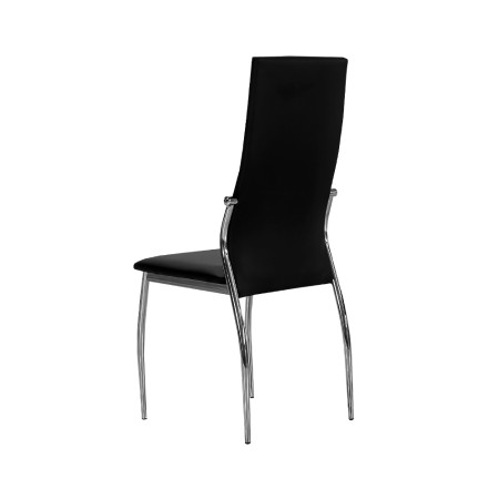 Silla Tapizada Boston Pack 4 Unidades Negras | Venta de Muebles Online