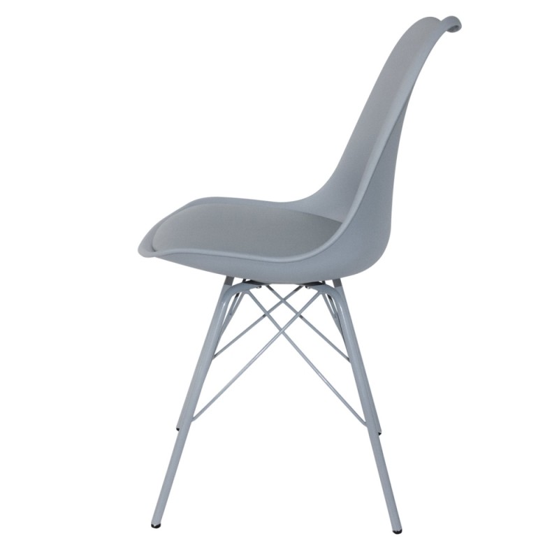 Pack 2 Sillas Tower Métal Grises | Venta de Muebles Online