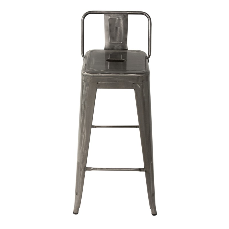 Taburete Lank Industrial Con Respaldo Metálico | Venta de Muebles Online