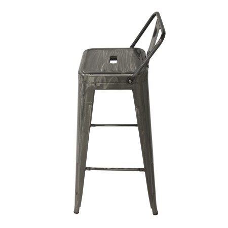 Taburete Lank Industrial Con Respaldo Metálico | Venta de Muebles Online