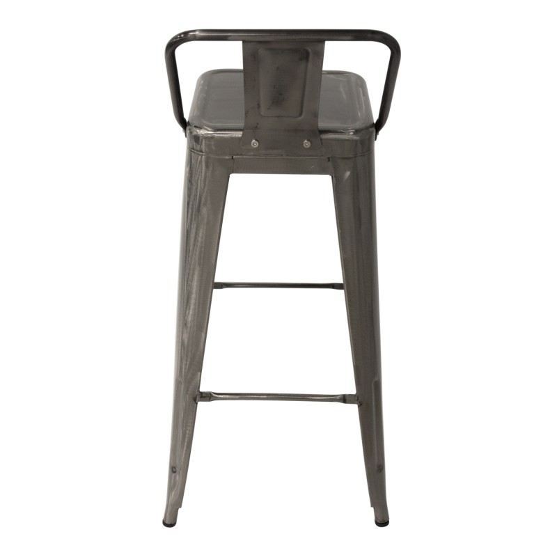 Taburete Lank Industrial Con Respaldo Metálico | Venta de Muebles Online