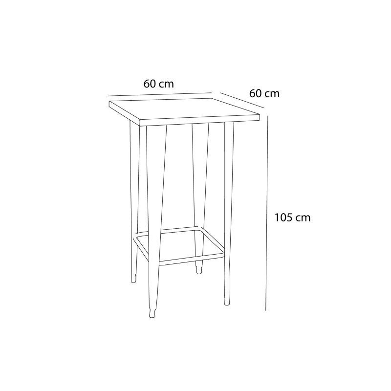 Mesa Alta Lank Old Blanca | Venta de Muebles Online