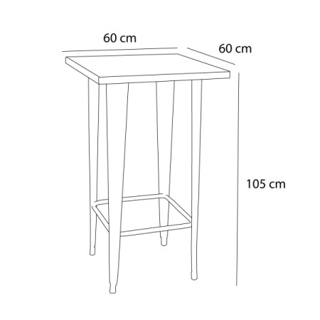 Mesa Alta Lank Old Blanca | Venta de Muebles Online