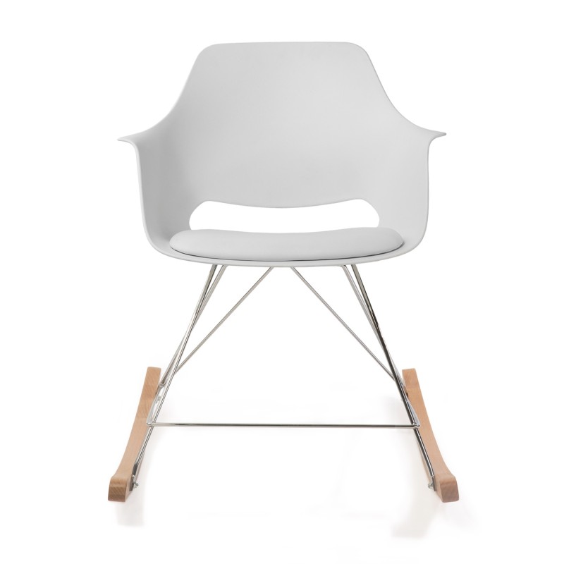 Sillón Mecedora Keith blanco moderno | Venta de Muebles Online