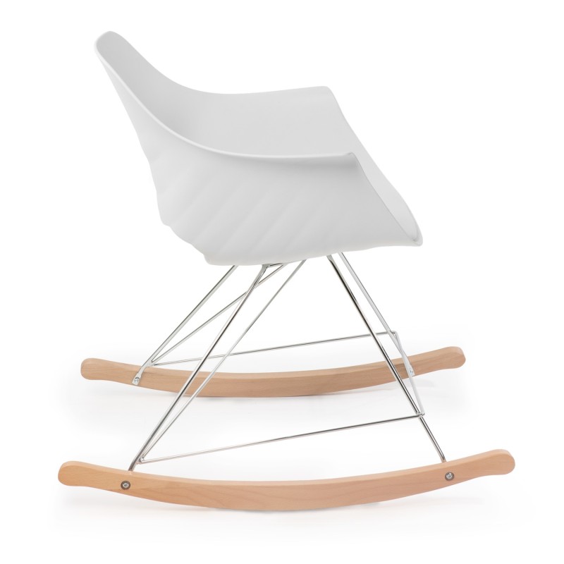 Sillón Mecedora Keith blanco moderno | Venta de Muebles Online