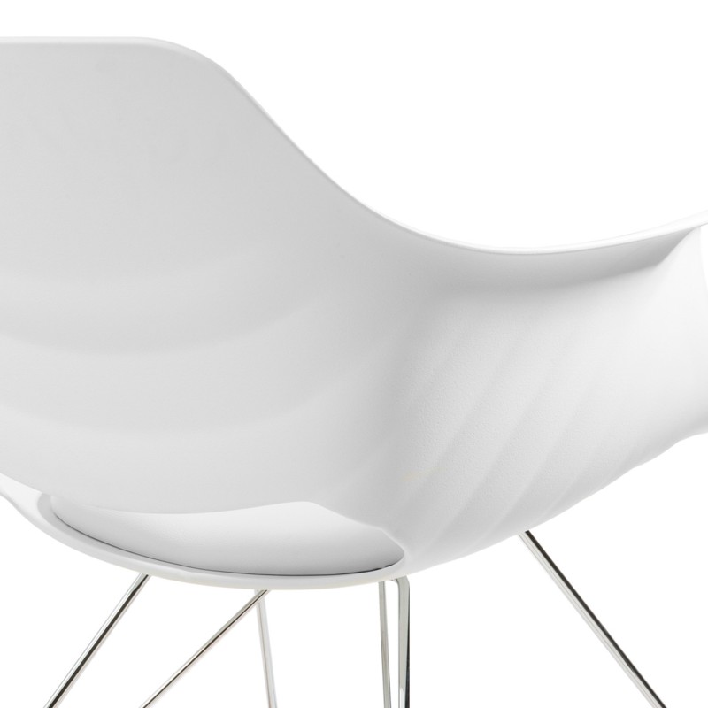 Sillón Mecedora Keith blanco moderno | Venta de Muebles Online