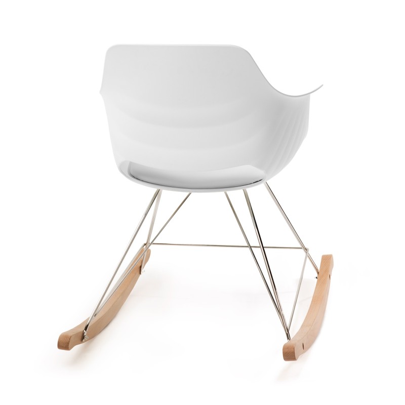 Sillón Mecedora Keith blanco moderno | Venta de Muebles Online