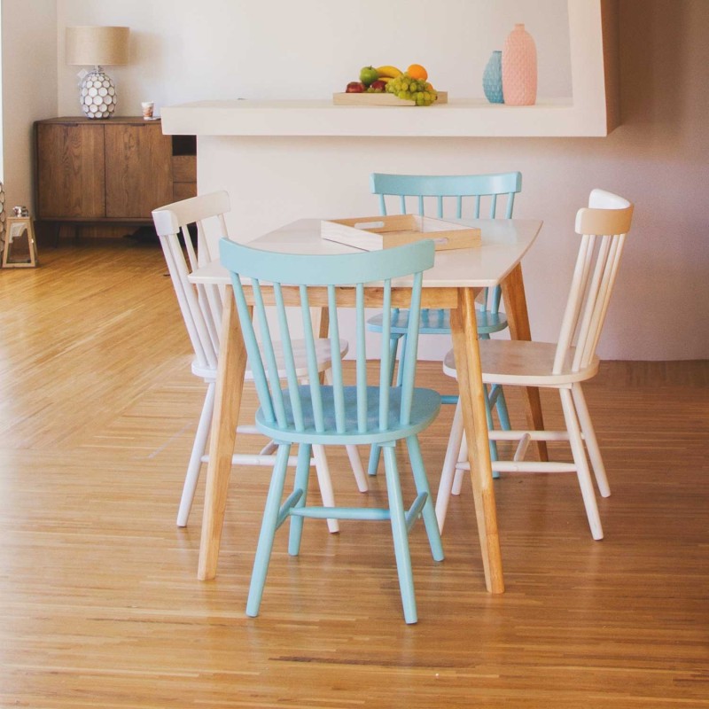 Mesa Blanca y Natural Extensible | Venta de Muebles Online