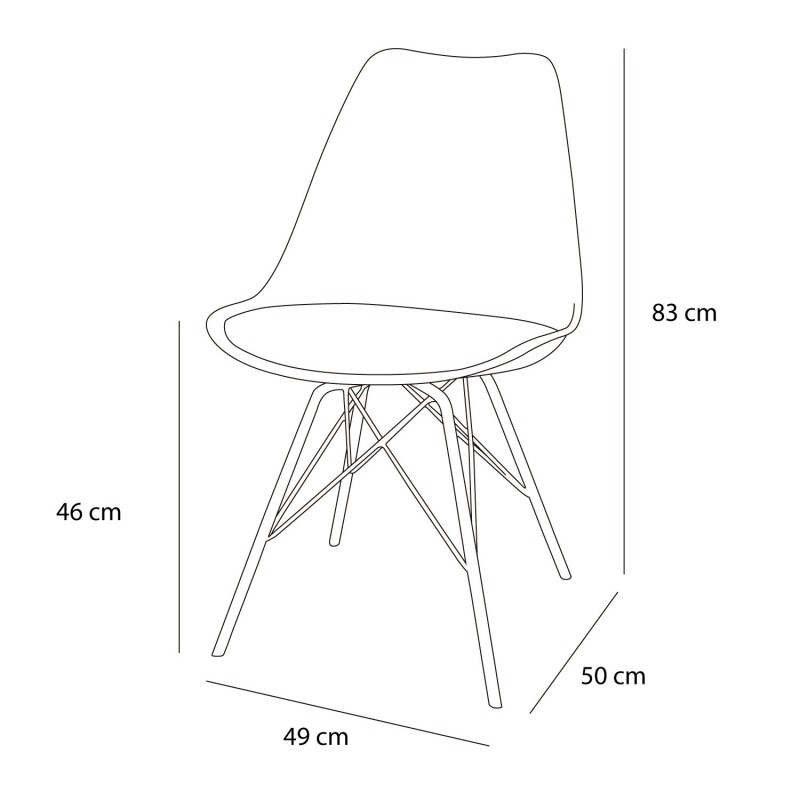 Silla Tower Metal Colours Black | Venta de Muebles Online