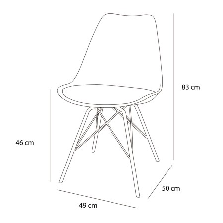 Silla Tower Metal Colours Black | Venta de Muebles Online