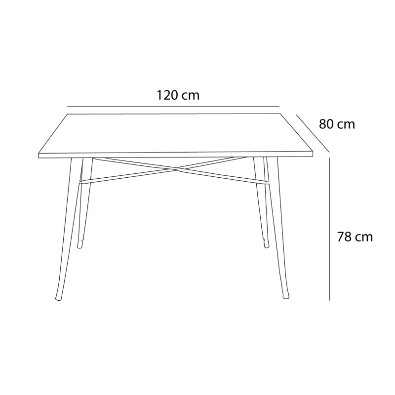 Mesa Lank Wood Blanca 120 X 80 Cm | Venta de Muebles Online