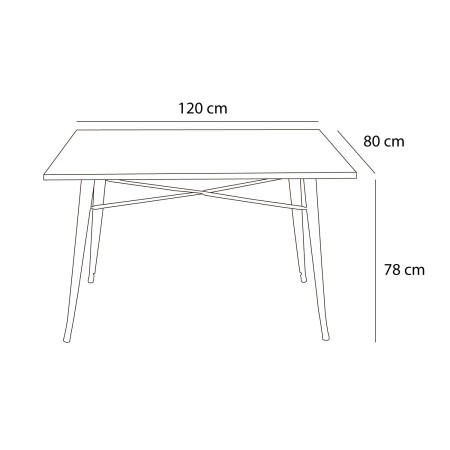 Mesa Lank Wood Blanca 120 X 80 Cm | Venta de Muebles Online