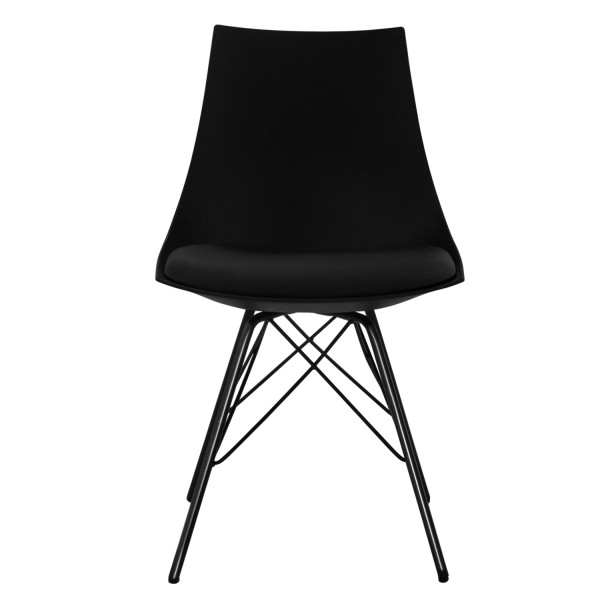 Silla Tower Con Patas De Metal Y Asiento Con Cojín