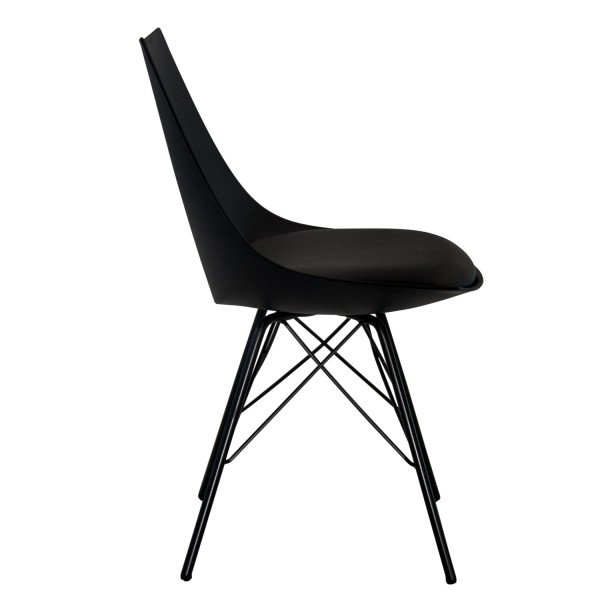 Silla Tower Con Patas De Metal Y Asiento Con Cojín 2