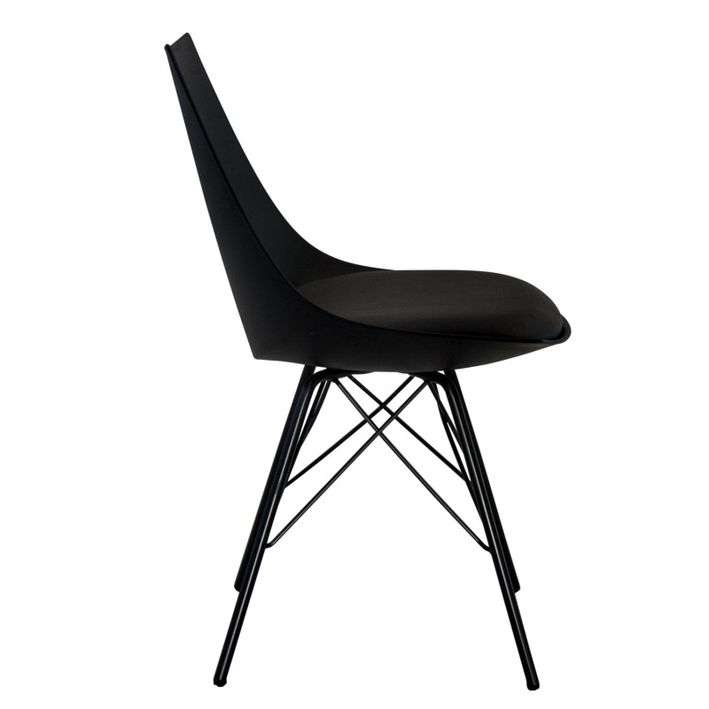 Silla Tower Con Patas De Metal Y Asiento Con Cojín