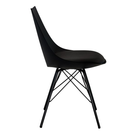 Silla Tower Con Patas De Metal Y Asiento Con Cojín
