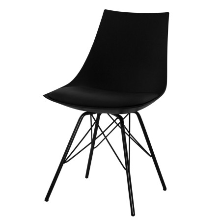 Silla Tower Con Patas De Metal Y Asiento Con Cojín