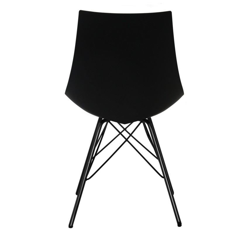 Silla Tower Con Patas De Metal Y Asiento Con Cojín