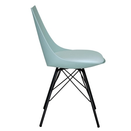 Silla Tower Con Patas De Metal Y Asiento Con Cojín