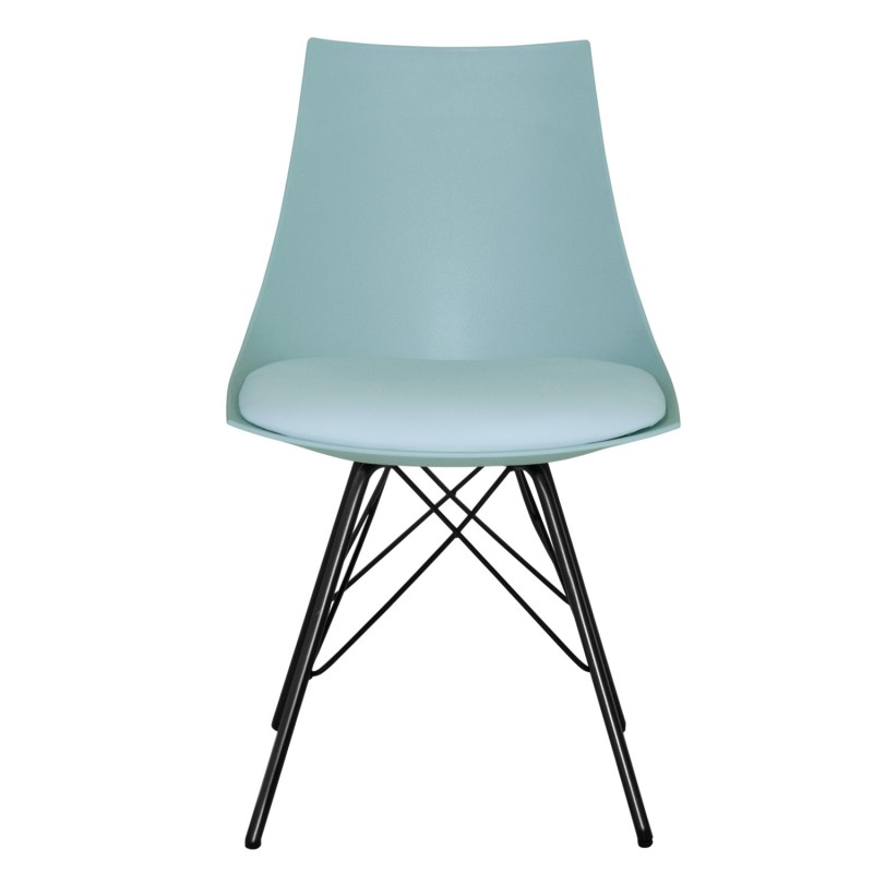 Silla Tower Con Patas De Metal Y Asiento Con Cojín
