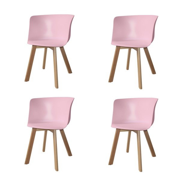 Pack 4 Sillones Winter Wood Rosas | Venta de Muebles Online