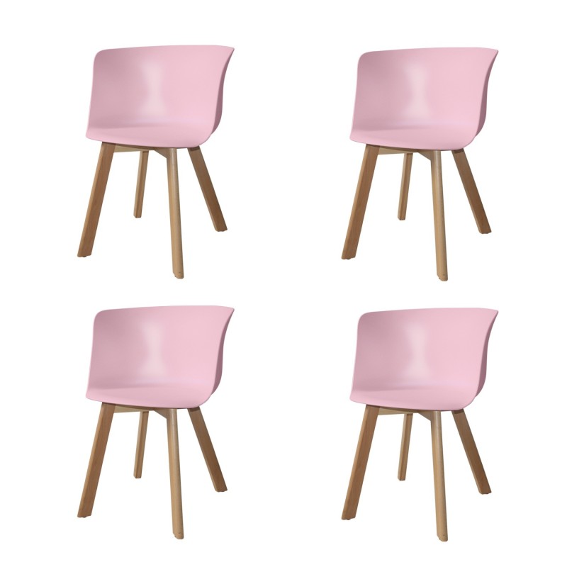 Pack 4 Sillones Winter Wood Rosas | Venta de Muebles Online