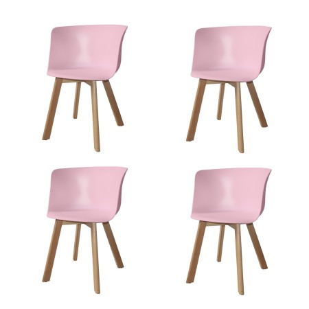 Pack 4 Sillones Winter Wood Rosas | Venta de Muebles Online