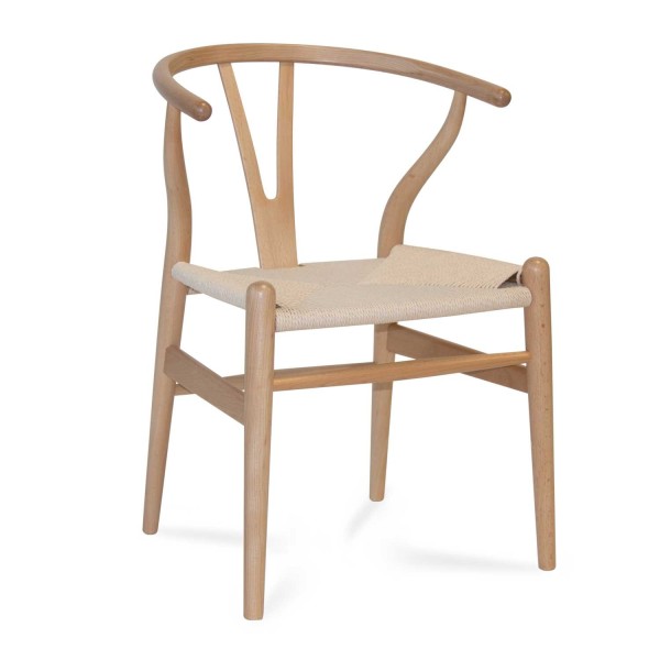 Silla Wishgrey en madera y ratán | Venta de Muebles Online
