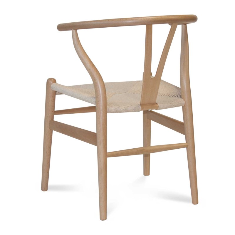 Silla Wishgrey en madera y ratán | Venta de Muebles Online