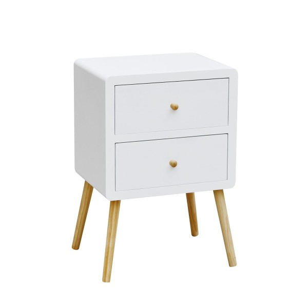 Mesita de noche blanca Diseño Nórdico | Venta de Muebles Online