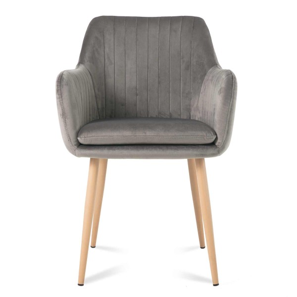 Sillón nórdico terciopelo gris Berta | Venta de Muebles Online 2