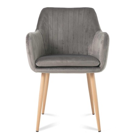 Sillón nórdico terciopelo gris Berta | Venta de Muebles Online