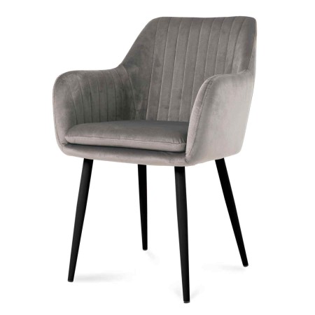 Sillón nórdico terciopelo gris Berta | Venta de Muebles Online
