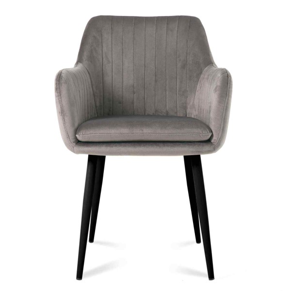Sillón nórdico terciopelo gris Berta | Venta de Muebles Online 2