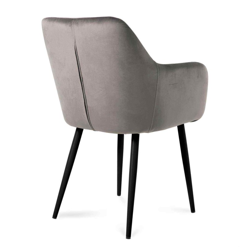 Sillón nórdico terciopelo gris Berta | Venta de Muebles Online