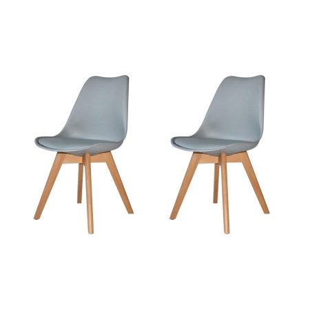 Pack De 2 Sillas New Tower Wood Gris Extra | Venta de Muebles Online